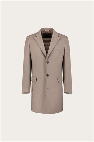 Beżowo-szary płaszcz męski z wełną i kaszmirem 20072 - 637381