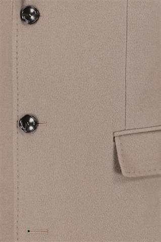 Beżowo-szary płaszcz męski z wełną i kaszmirem 20072 - 639641