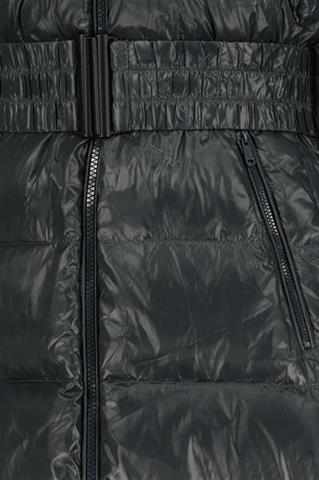 Zielony pikowany płaszcz damski 87451 - 640311