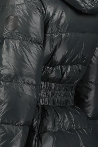 Zielony pikowany płaszcz damski 87451 - 640331