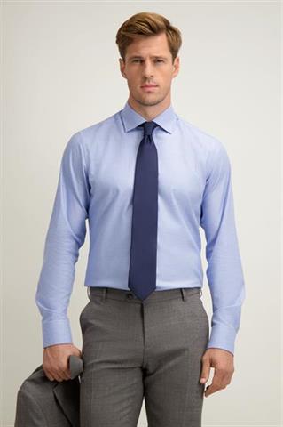 Niebieska bawełniana koszula męska 93646 - 642161