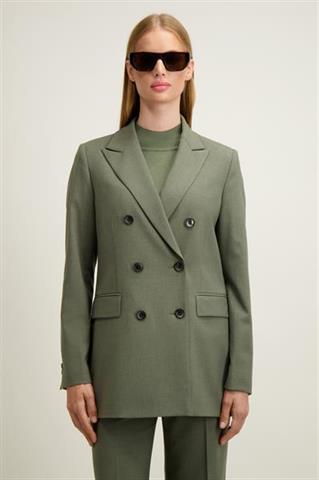 Zielona marynarka damska z wełną 87458 - 642961