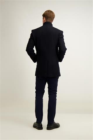 Granatowy płaszcz meski z wełną 20068 - 643171
