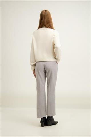 Beżowy golf damski z wełną merino 87448 - 643261