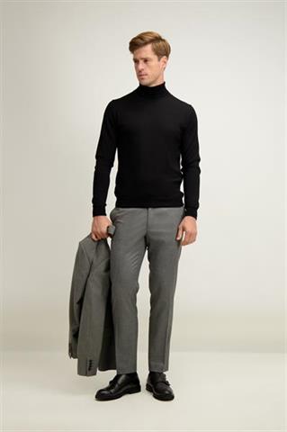 Czarny golf męski z wełny merino 74226 - 643961
