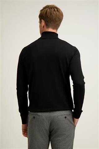 Czarny golf męski z wełny merino 74226 - 643981