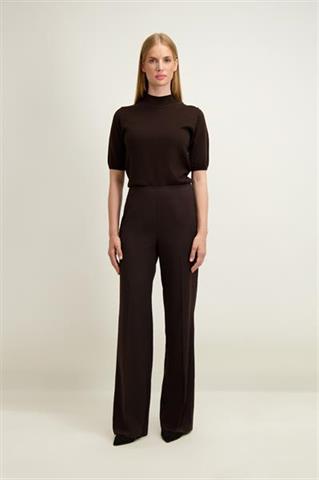 Brązowy półgolf damski z wełny merino 87443 - 644061
