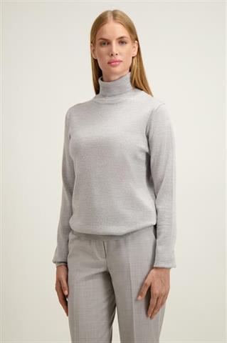 Szary golf damski z wełny merino 87442 - 644261