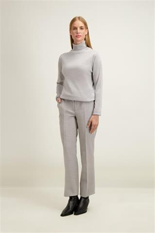 Szary golf damski z wełny merino 87442 - 644271