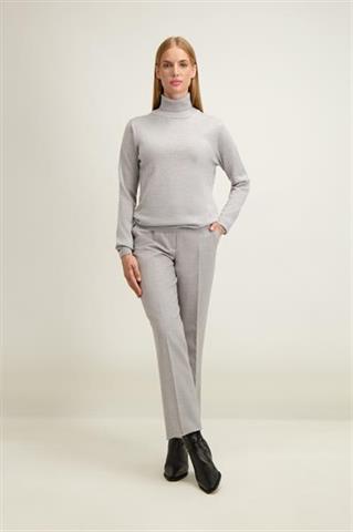Szary golf damski z wełny merino 87442 - 644281