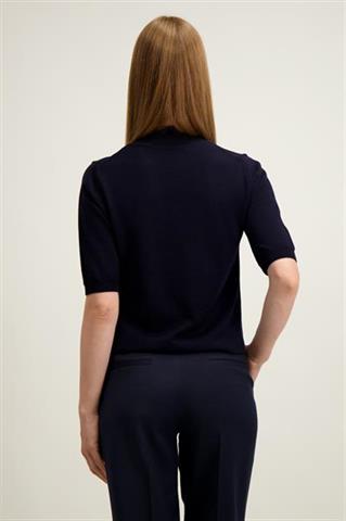 Granatowy półgolf damski z wełny merino 87447 - 644361