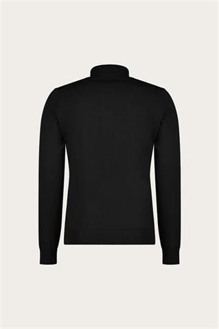 Czarny golf męski z wełny merino 74226 - 644561