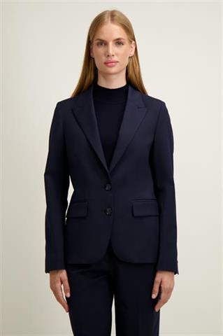 Granatowa marynarka damska z wełną 87527 - 644591