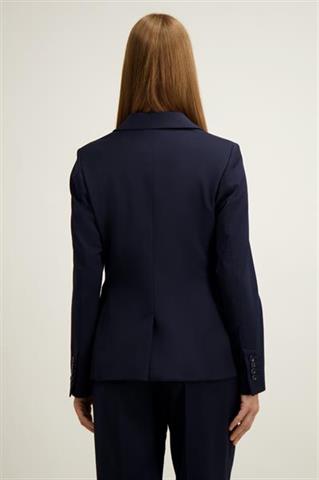 Granatowa marynarka damska z wełną 87527 - 644621