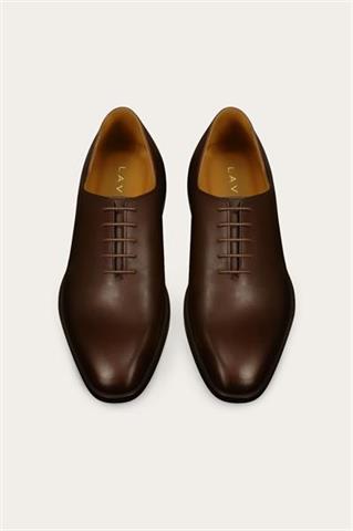 Brązowe skórzane buty męskie 58913 - 646541