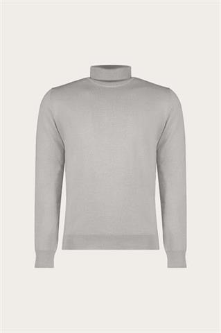 Szary golf męski z wełny merino 74370 - 646701