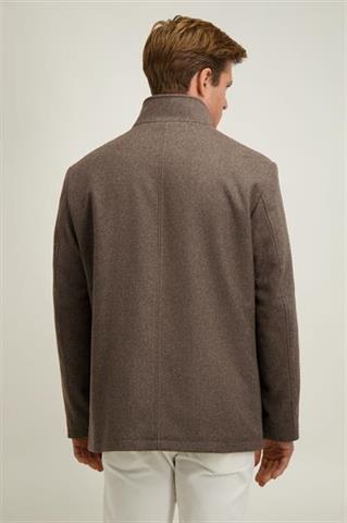 Brązowa kurtka męska z wełną 20026 - 646961