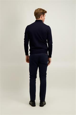 Granatowe spodnie męskie z bawełną 65042 - 648271