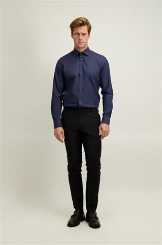 Granatowa bawełniana koszula męska 93591 - 648491