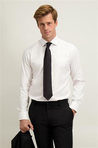 Biała bawełniana koszula męska 93625 - 648681