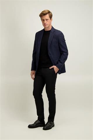 Granatowa wełniana marynarka męska 45462 - 648841