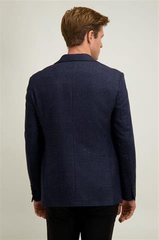 Granatowa wełniana marynarka męska 45462 - 648851