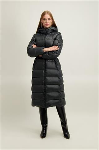 Zielony pikowany płaszcz damski 87451 - 648901