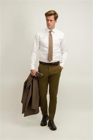 Biała bawełniana koszula męska 93393 - 649141