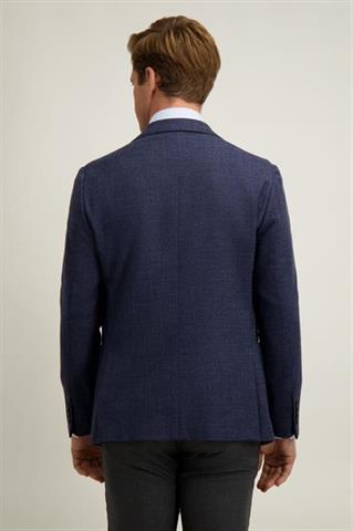 Granatowa marynarka męska z wełną 46456 - 649251