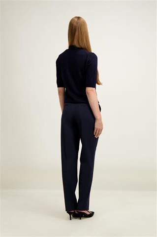 Granatowe spodnie damskie z wełną 87528 - 649271