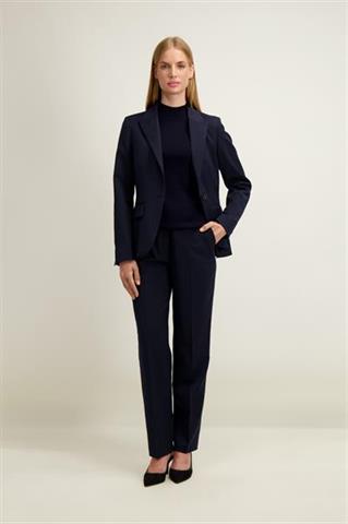 Granatowa marynarka damska z wełną 87527 - 649721