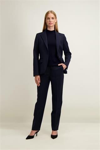 Granatowe spodnie damskie z wełną 87528 - 649741
