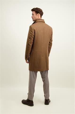 Camelowy płaszcz męski z wełną 20012 - 649841