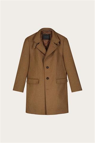 Camelowy płaszcz męski z wełną 20012 - 649851