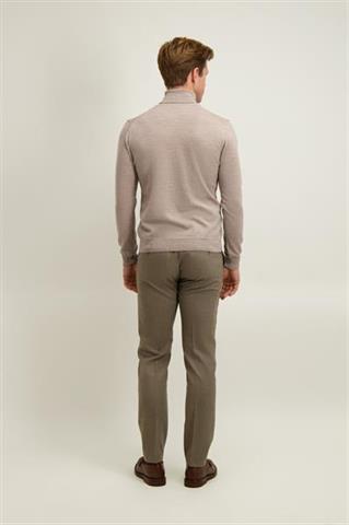 Golf męski z wełny merino w kolorze kamiennym 74354 - 650051