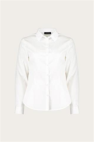 Biała bawełniana koszula damska 87526 - 650651