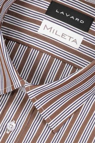 Brązowa bawełniana koszula męska 93656 - 650731