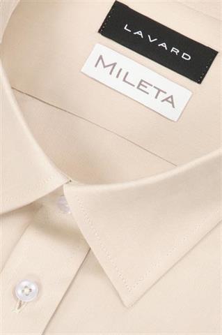 Beżowa bawełniana koszula męska 93658 - 650811