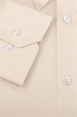 Beżowa bawełniana koszula męska 93658 - 650821