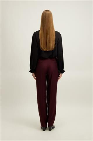 Bordowe spodnie damskie 87455 - 651411