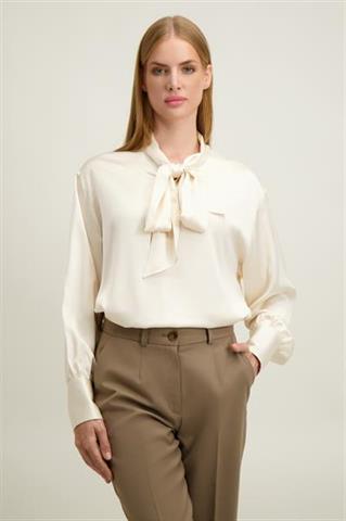 Elegancka bluzka damska w kolorze ecru 87465 - 651471