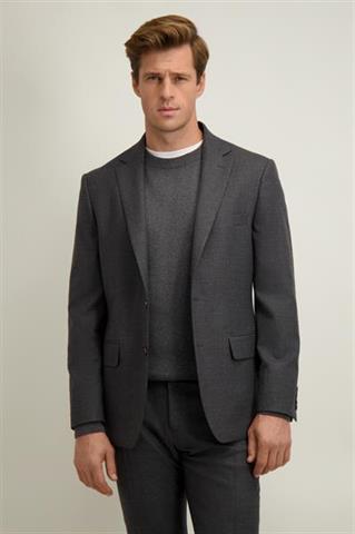 Szara marynarka męska z wełną 46505 - 651841