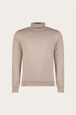 Golf męski z wełny merino w kolorze kamiennym 74354 - 652161