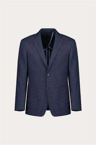 Granatowa marynarka męska z wełną 46456 - 652491