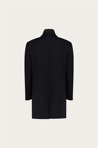 Granatowy płaszcz męski z wełną 20064 - 652831