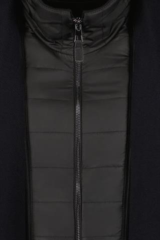 Granatowy płaszcz męski z wełną 20064 - 652851