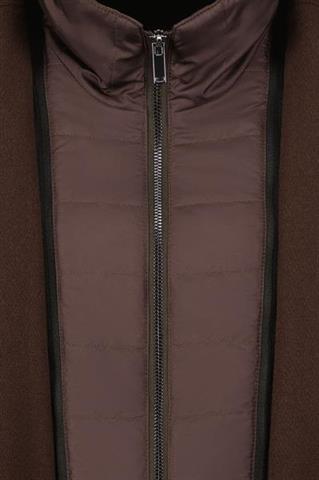 Brązowy płaszcz męski z wełną 28069 - 652911