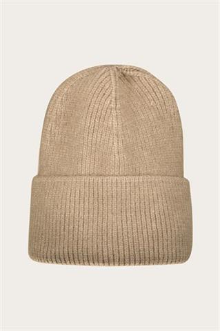 Beżowa czapka damska z wełną 87140 - 653031