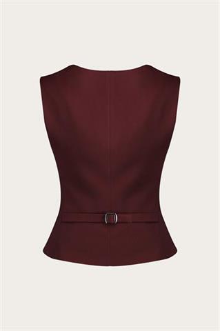 Bordowa kamizelka damska 87620 - 653241