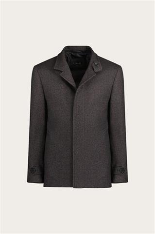 Brązowa kurtka męska z wełną 20086 - 653361